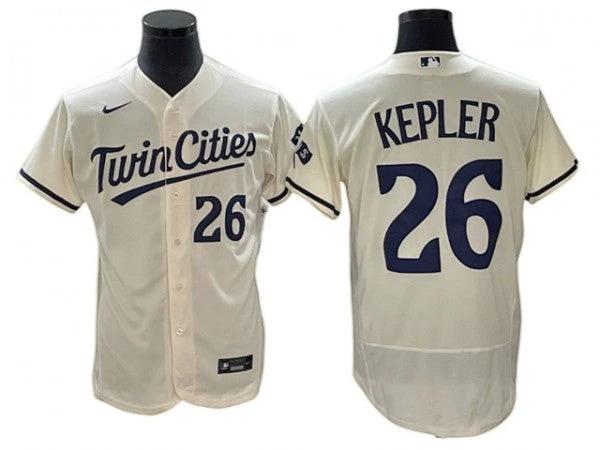 Minnesota Twins #26 Max Kepler Cream Alternate Flex Base Jersey by My Store