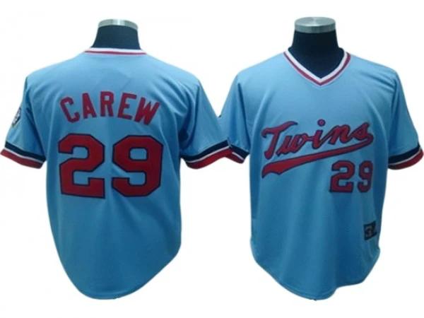 Minnesota Twins #29 Rod Carew Light Blue Throwback Jersey by My Store