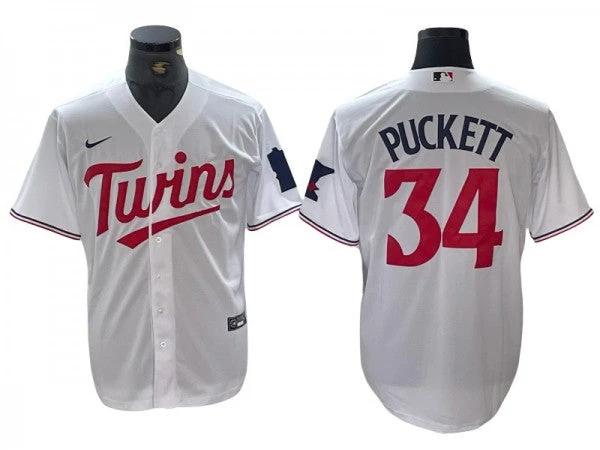 Minnesota Twins #34 Kirby Puckett White Home Jersey by My Store
