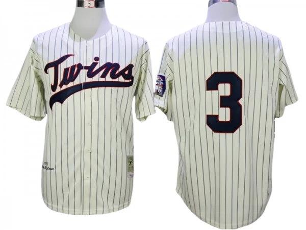 Minnesota Twins #3 Harmon Killebrew Cream Stripe 1969 Throwback Jersey by My Store