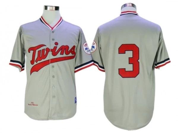 Minnesota Twins #3 Harmon Killebrew Gray 1972 Throwback Jersey by My Store