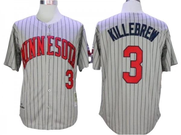 Minnesota Twins #3 Harmon Killebrew Light Blue Cooperstown Jersey by My Store