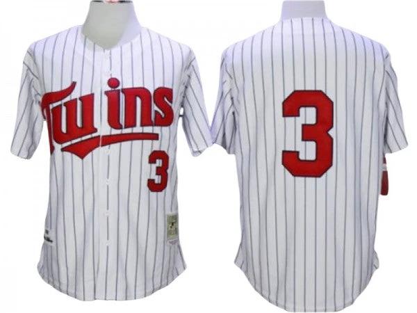 Minnesota Twins #3 Harmon Killebrew White Stripe 1991 Throwback Jersey by My Store