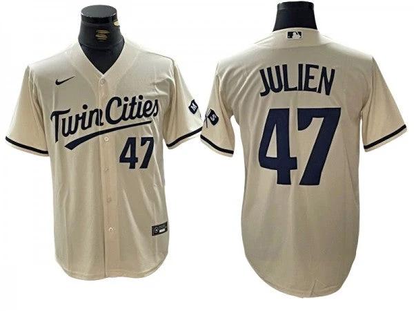 Minnesota Twins #47 Edouard Julien Cream Alternate Limited Jersey by My Store