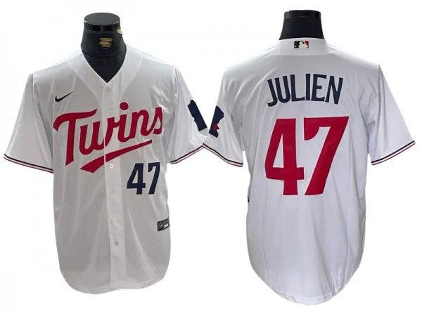 Minnesota Twins #47 Edouard Julien White Home Limited Jersey by My Store