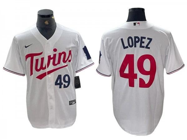 Minnesota Twins #49 Pablo López White Home Limited Jersey by My Store