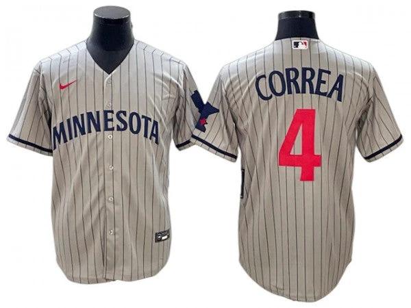 Minnesota Twins #4 Carlos Correa Gray Road Jersey by My Store