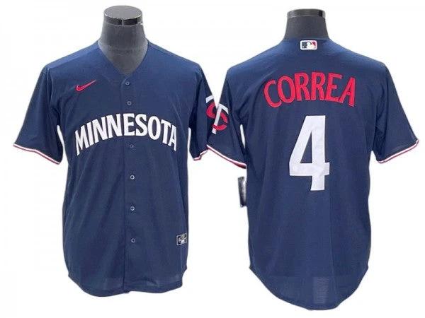 Minnesota Twins #4 Carlos Correa Navy Alternate Jersey by My Store