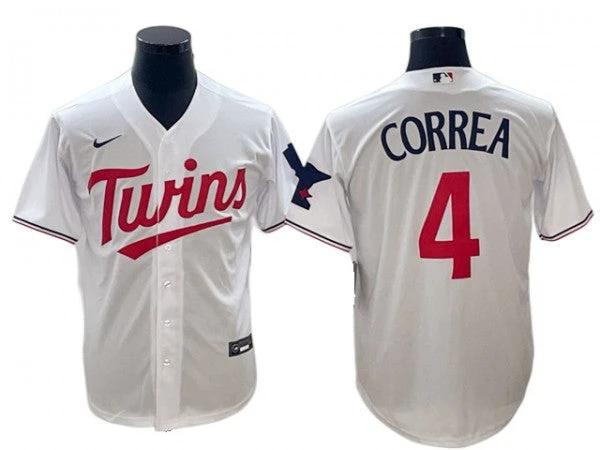 Minnesota Twins #4 Carlos Correa White Home Jersey by My Store