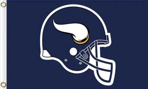Minnesota Vikings Helmet Flag 3X5 Ft Polyester Banner USA 90x150cm by flagsjustdoit