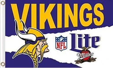 Minnesota Vikings Lite Flag 3X5 Ft Polyester Banner USA 90x150cm by flagsjustdoit