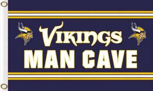 Minnesota Vikings Man Cave Flag 3X5 Ft Polyester Banner USA 90x150cm by flagsjustdoit