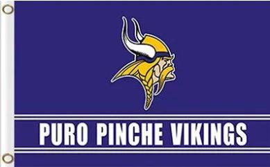 Minnesota Vikings Puro Pinche Flag 3X5 Ft Polyester Banner USA 90x150cm by flagsjustdoit