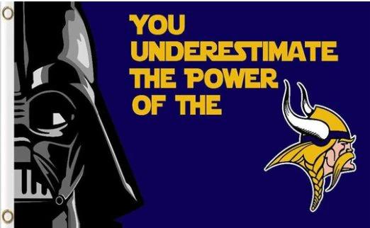 Minnesota Vikings Star Wars Flag 3X5 Ft Polyester Banner USA 90x150cm by flagsjustdoit