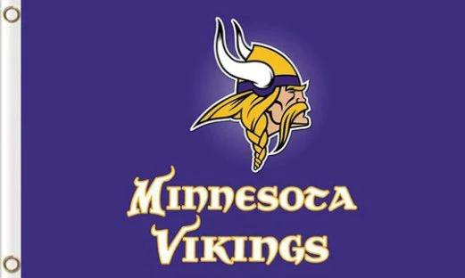 Minnesota Vikings Team Flag 3X5 Ft Polyester Banner USA 90x150cm by flagsjustdoit