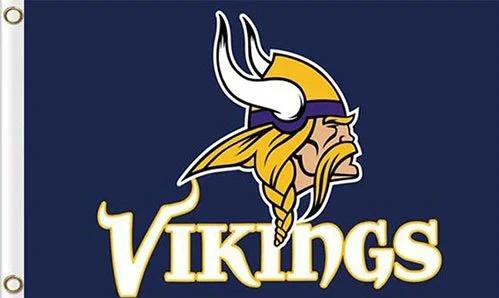 Minnesota Vikings Team Logo Sports Flag 3X5 Ft Polyester Banner USA 90x150cm by flagsjustdoit