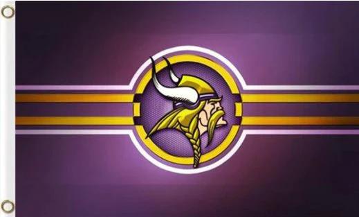 Minnesota Vikings Team US Flag 3X5 Ft Polyester Banner USA 90x150cm by flagsjustdoit