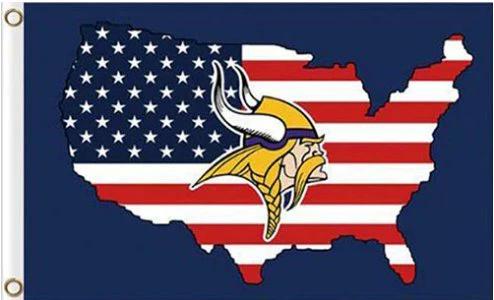 Minnesota Vikings US Flag 3X5 Ft Polyester Banner USA 90x150cm by flagsjustdoit