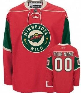 Minnesota Wild Customized Red Jersey by Hockey David