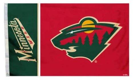 Minnesota Wild Flag 3X5Ft Polyester Digital Print Banner USA by flagsjustdoit