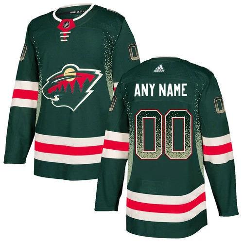 Minnesota Wild Green Customized Drift Fashion Jersey by Hockey David