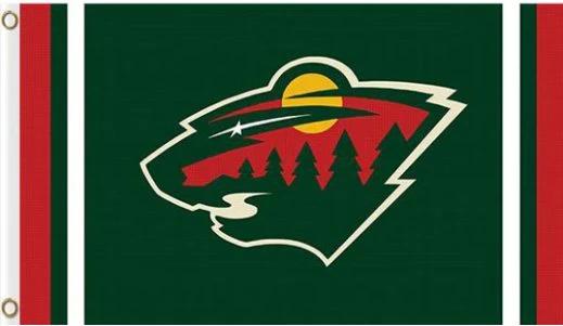 Minnesota Wild Star Custom Flag 3X5Ft Polyester Digital Print Banner USA by flagsjustdoit