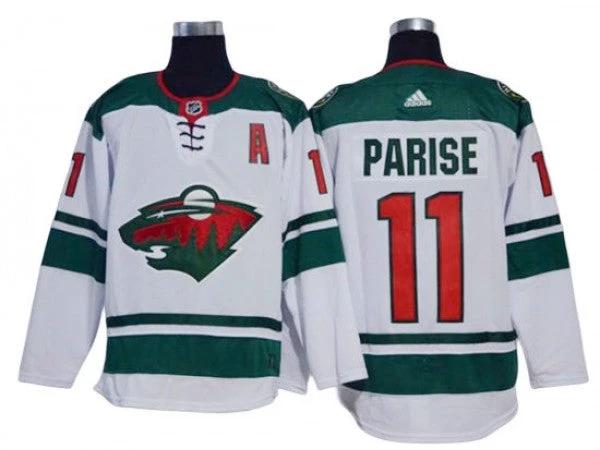 Minnesota Wild #11 Zach Parise White Away Jersey by Hockey David
