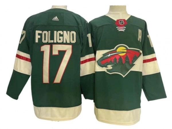 Minnesota Wild #17 Marcus Foligno Green Home Jersey by Hockey David