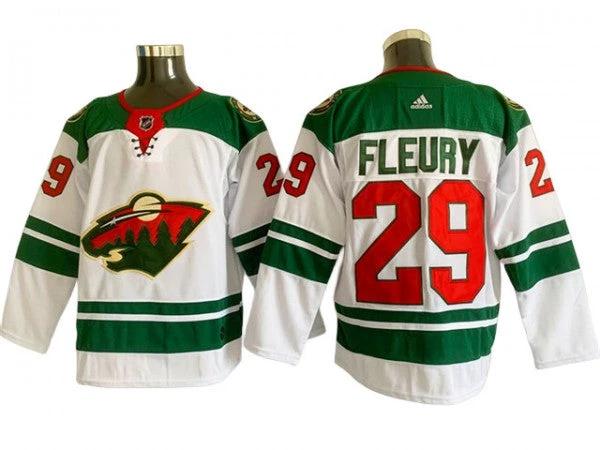 Minnesota Wild #29 Marc-Andre Fleury White Away Jersey by Hockey David