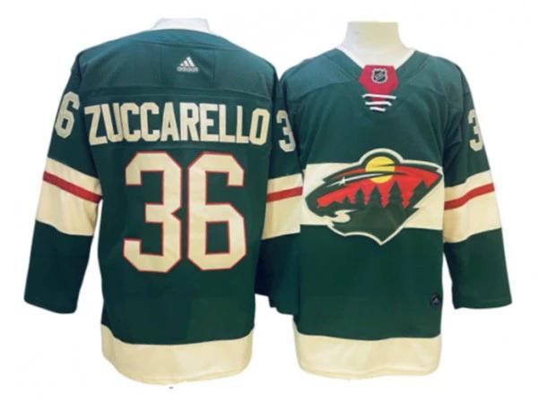 Minnesota Wild #36 Mats Zuccarello Green Home Jersey by Hockey David