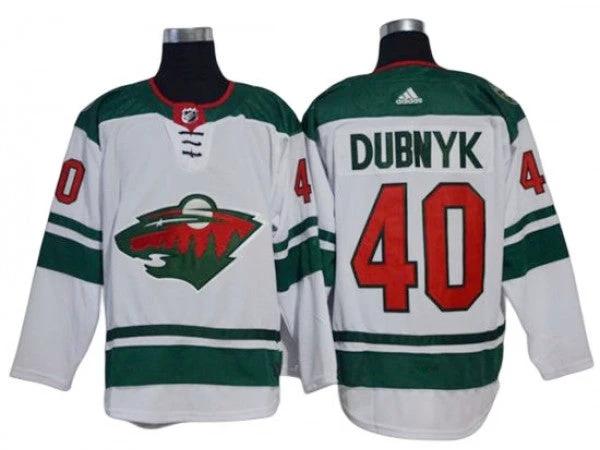 Minnesota Wild #40 Devan Dubnyk White Away Jersey by Hockey David