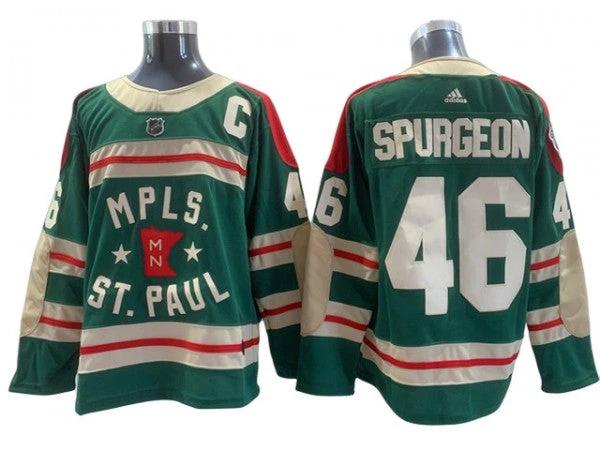 Minnesota Wild #46 Jared Spurgeon Green 2022 Winter Classic Jersey by Hockey David