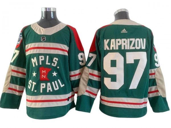 Minnesota Wild #97 Kirill Kaprizov Green 2022 Winter Classic Jersey by Hockey David