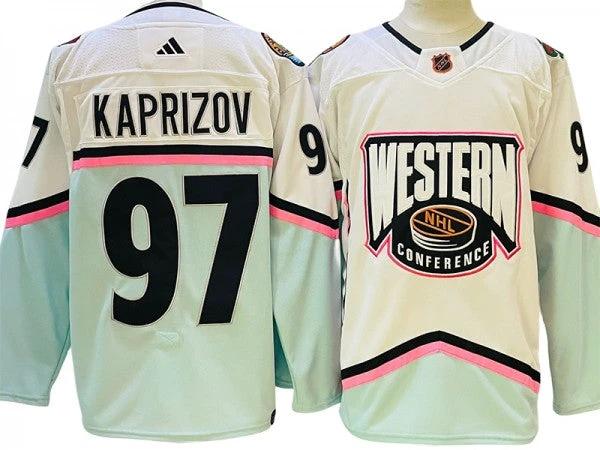 Minnesota Wild #97 Kirill Kaprizov White All-Star Game Western Jersey by Hockey David