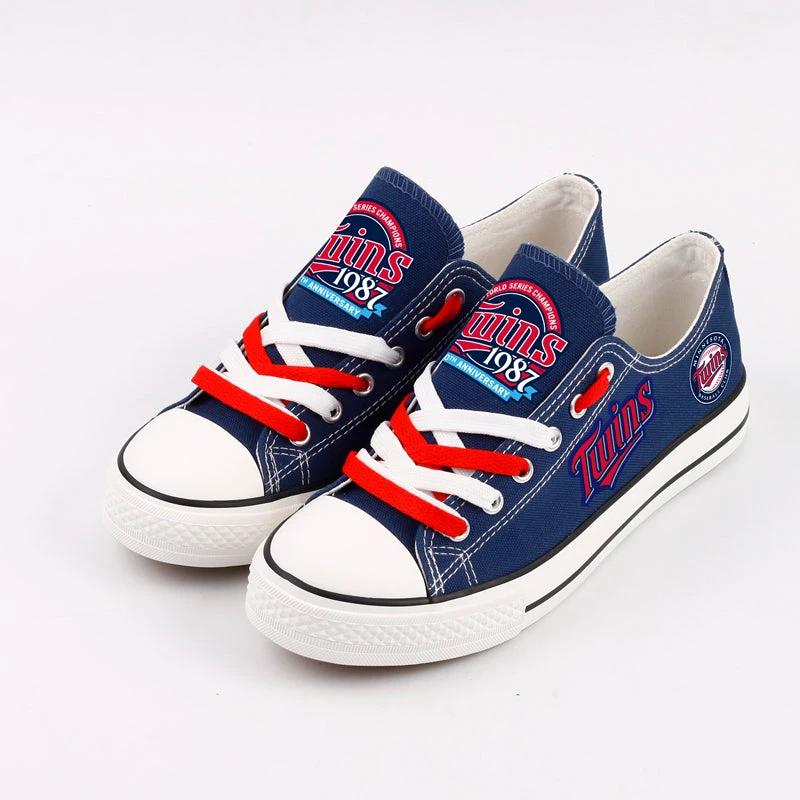 Minnesota Twins Limited Print Low Top Canvas Shoes Sport Sneakers For Men Women Fans by Crocs