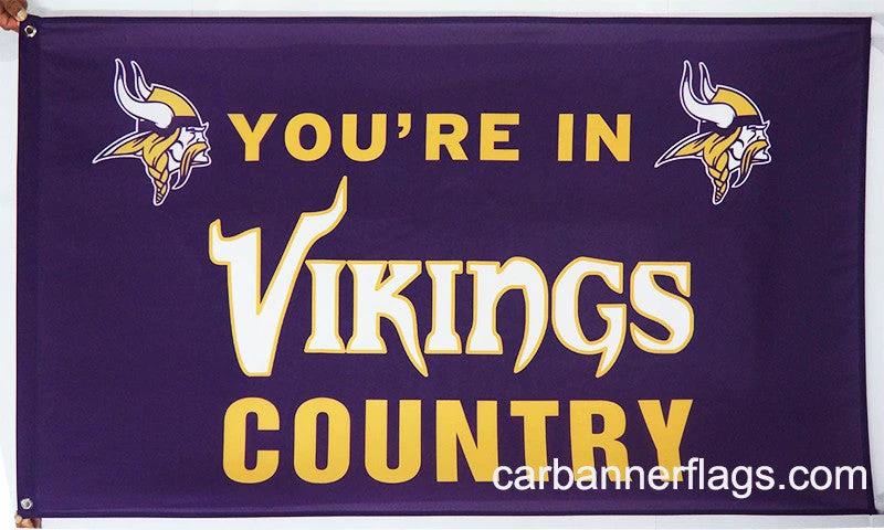 Minnesota Vikings Flag-3x5FT NFL Minnesota Vikings Banner-100% polyester-super bowl by flagsshop