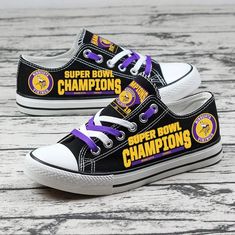Minnesota Vikings Low Top Canvas Sport Sneakers Shoes For Men Women Fans by Crocs