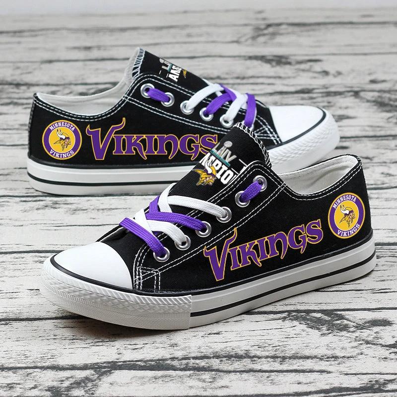 Minnesota Vikings Low Top Canvas Sport Sneakers Shoes For Men Women Fans by Crocs