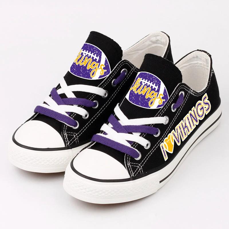 Minnesota Vikings Low Top Canvas Sport Sneakers Shoes For Men Women Fans by Crocs
