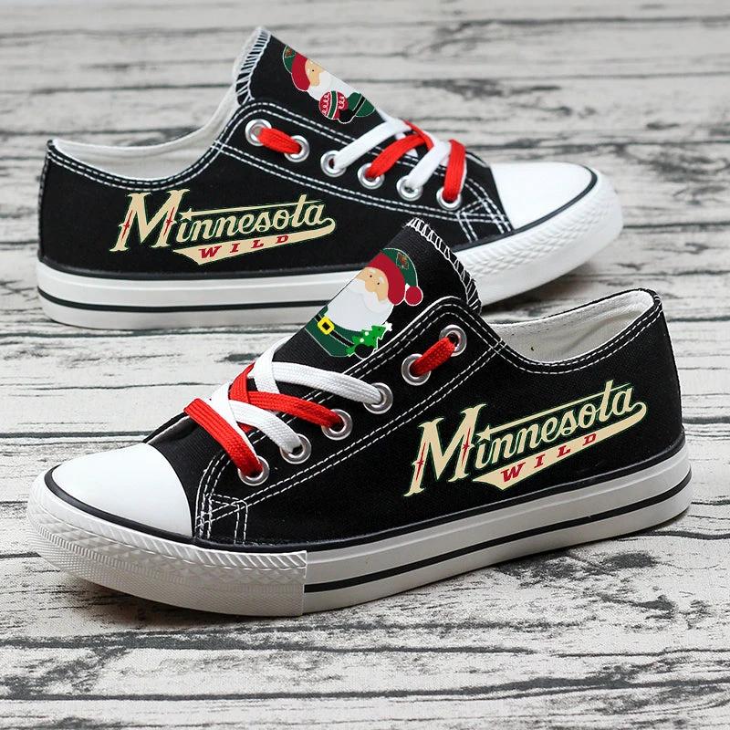 Minnesota Wild Low Top Canvas Sport Sneakers Shoes For Men Women Fans by Crocs