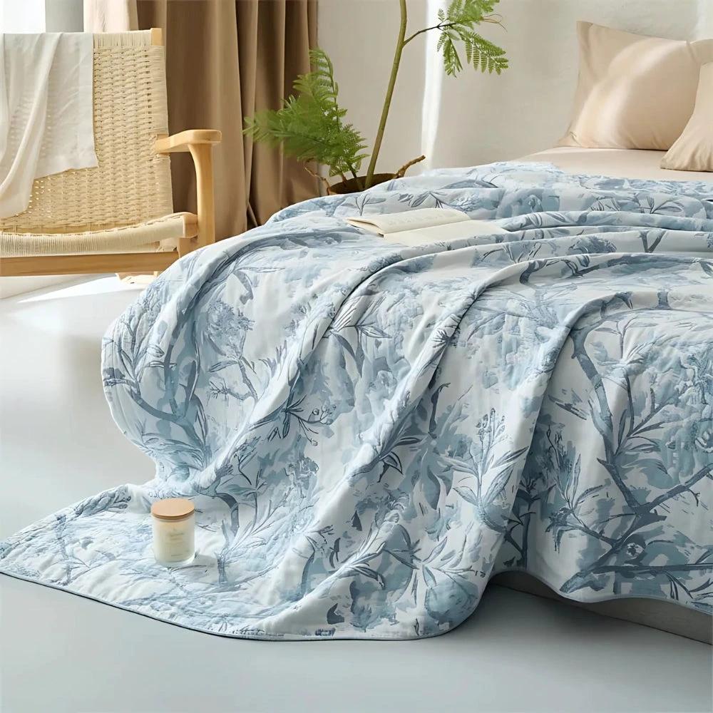 Mirel All-Season Cotton Floral Blanket by Casa & Beyond