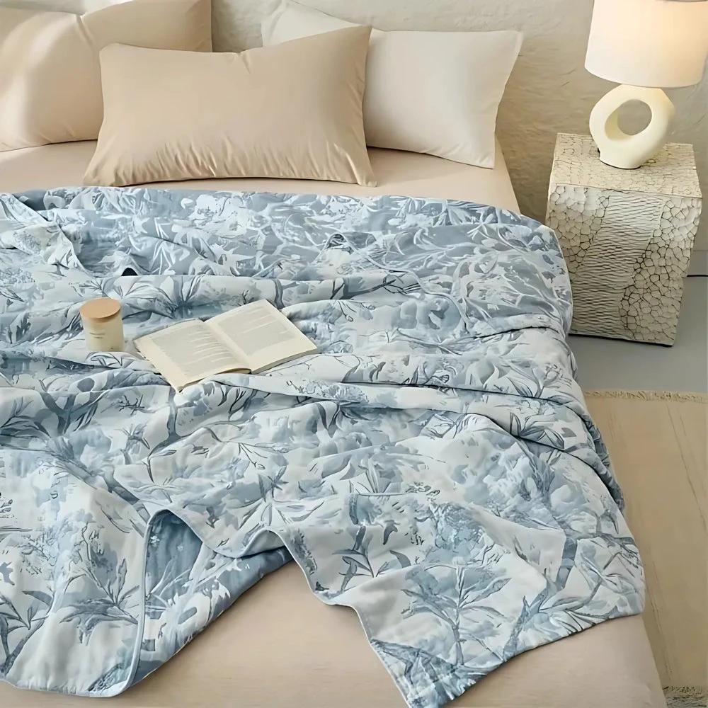 Mirel All-Season Cotton Floral Blanket by Casa & Beyond