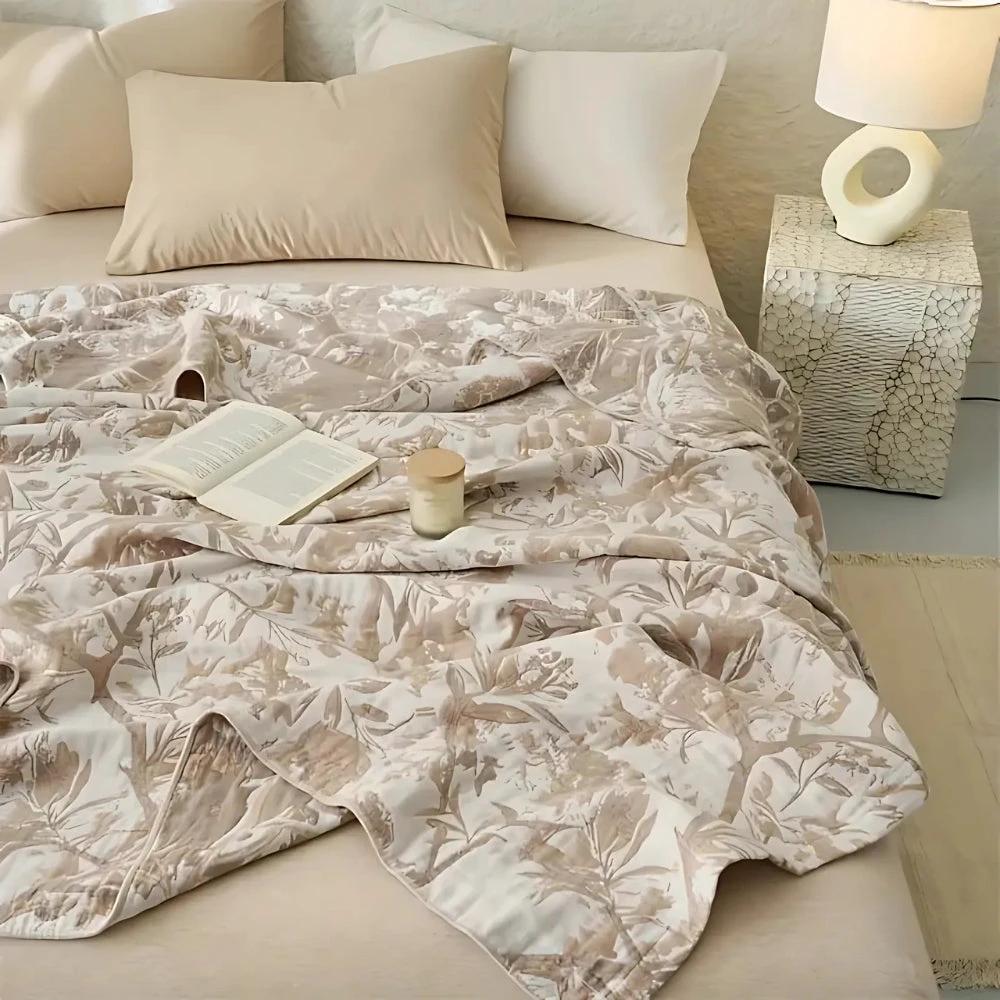 Mirel All-Season Cotton Floral Blanket by Casa & Beyond