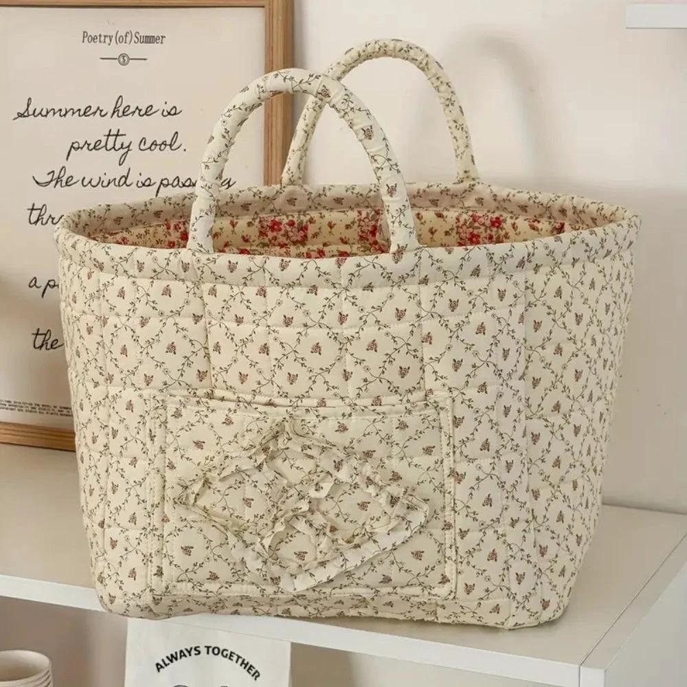 Miscellaneous Floral Quilted Storage Basket by Casa & Beyond