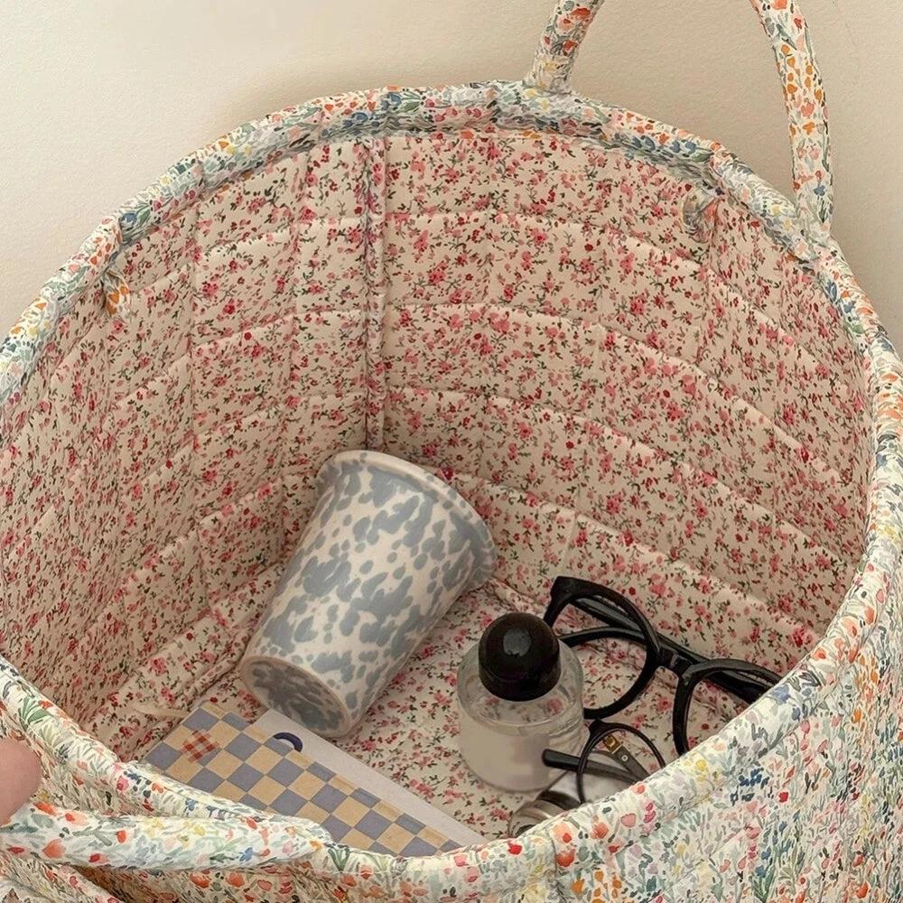 Miscellaneous Floral Quilted Storage Basket by Casa & Beyond