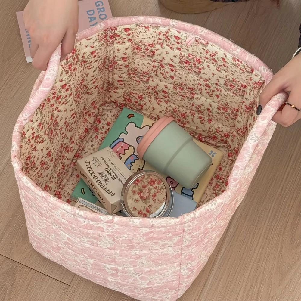 Miscellaneous Floral Quilted Storage Basket by Casa & Beyond
