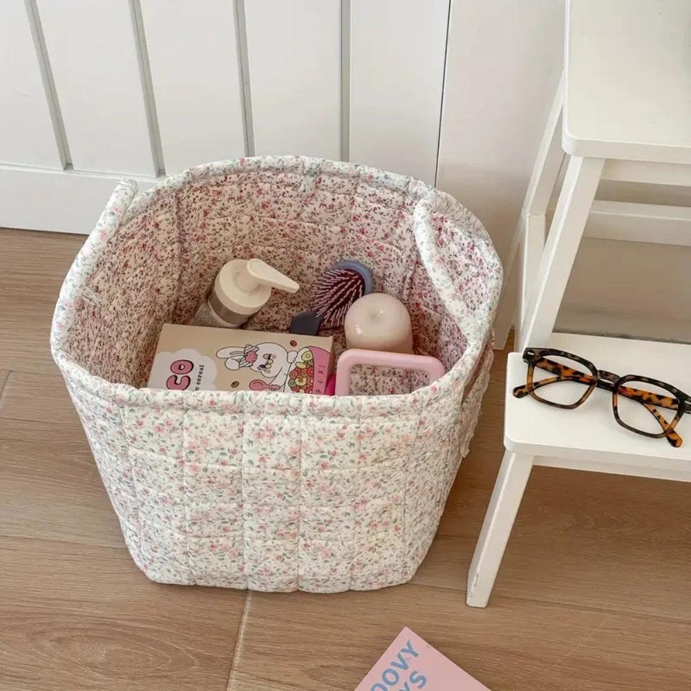 Miscellaneous Floral Quilted Storage Basket by Casa & Beyond