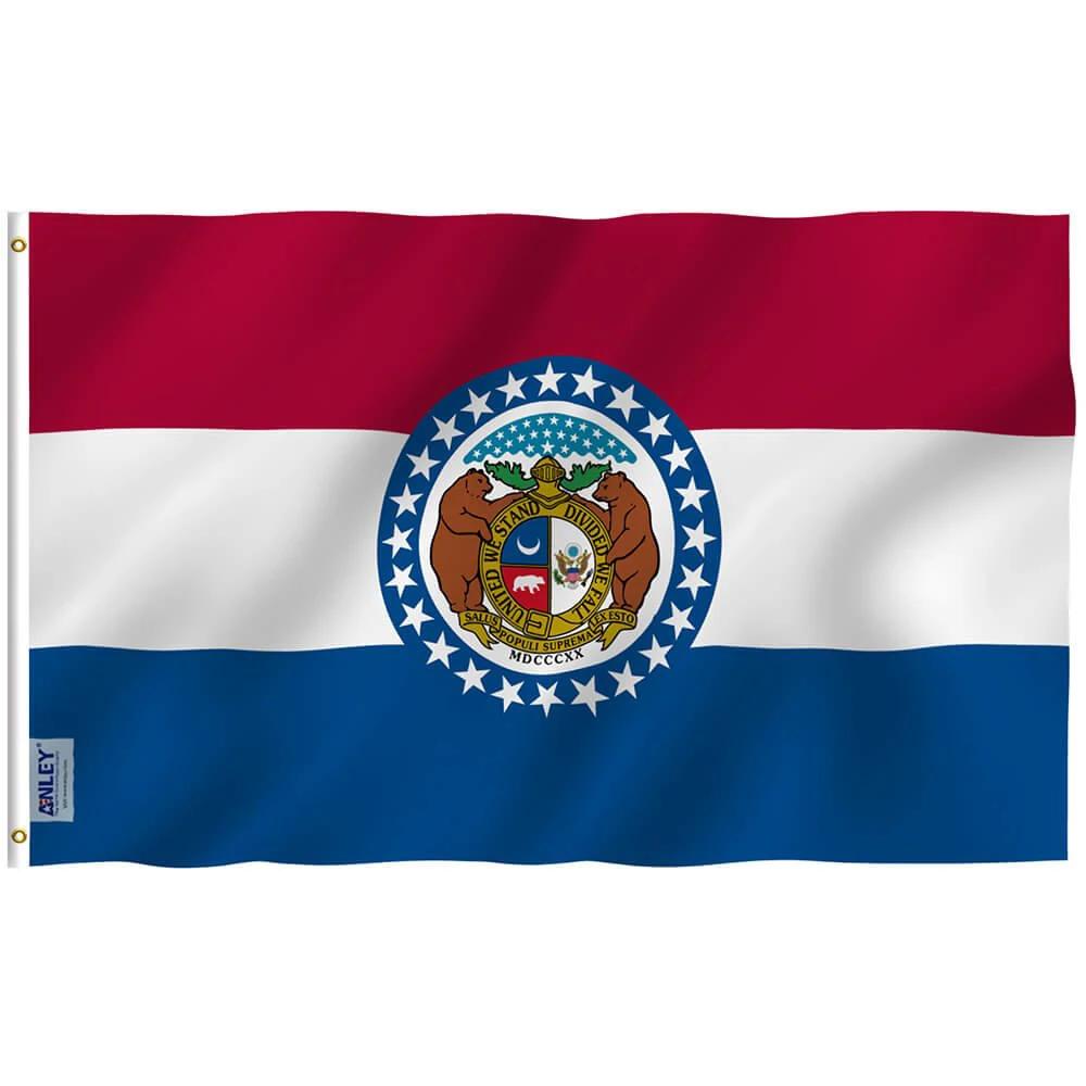 Missouri State Flag - Missouri MO Flag with Brass Grommets 3X5Ft Banner USA by flagsjustdoit