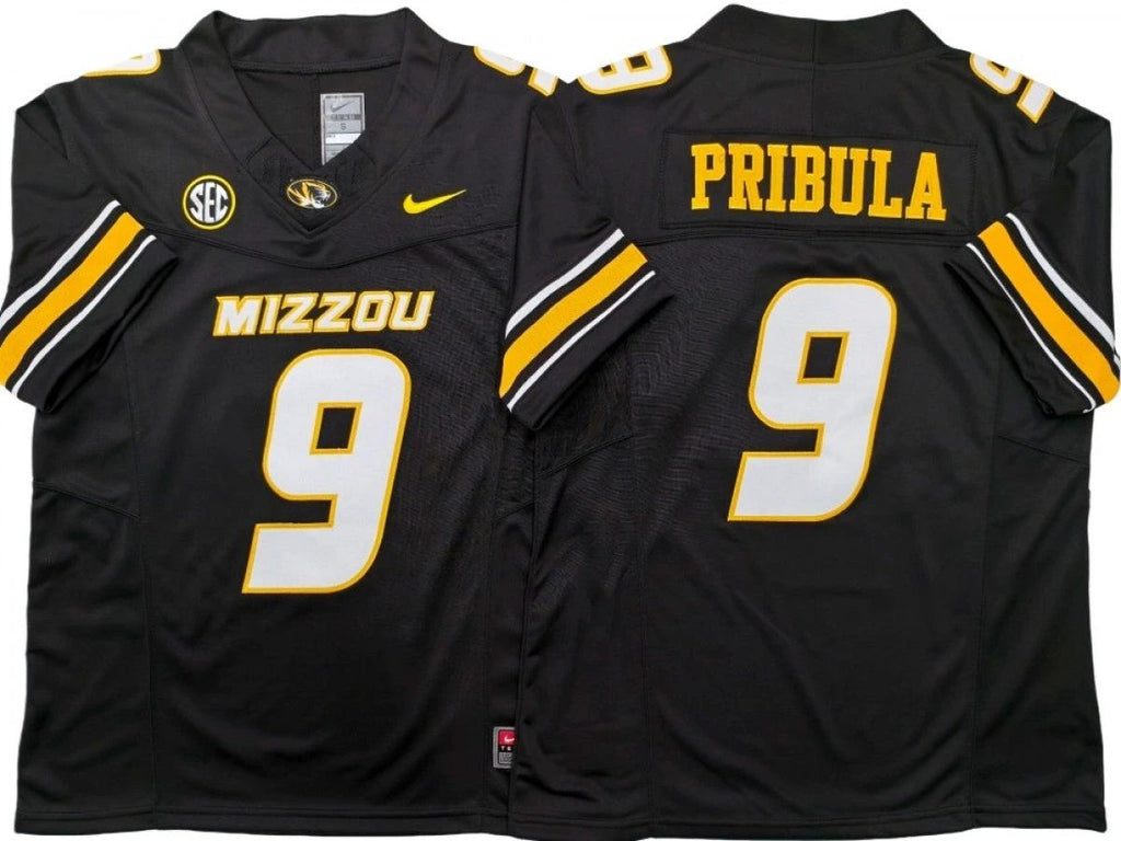Missouri Tigers #9 Beau Pribula Vapor F.U.S.E. Limited Jersey Black by My Store NCAA Football Jerseys