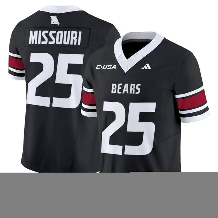 Missouri Jersey #25 Missouri State Bears 2025 Vapor Limited Stitched by My Store NCAA Football Jerseys